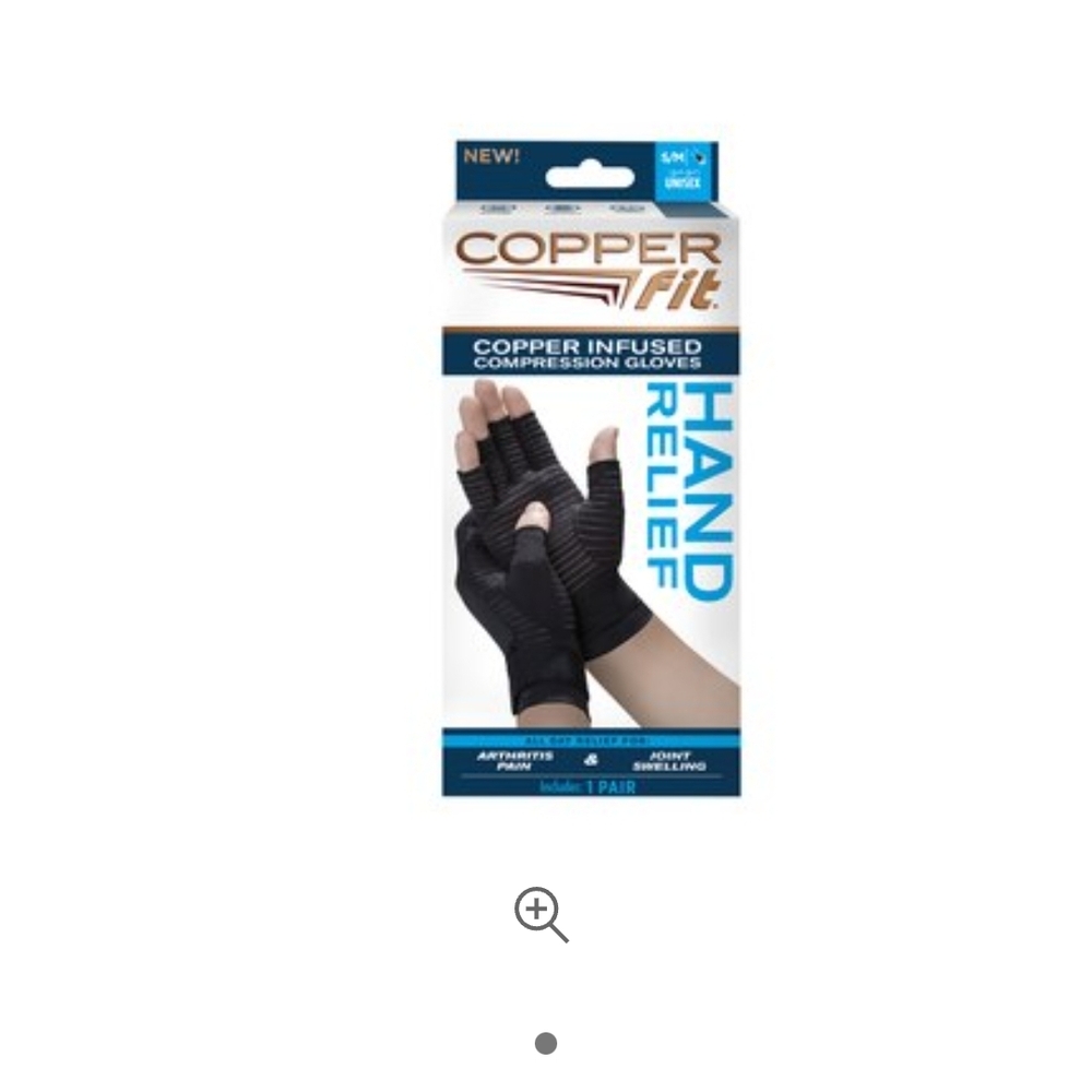 Copper Fit Black Compression Gloves